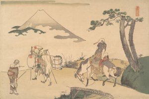 Der Gipfel des Berges Fuji, ca. 1800