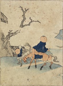 Reisender zu Pferd unter blühendem Kirschbaum, 1770-1829