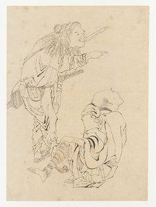 Zwei Jäger, Edo-Periode, 19. Jahrhundert von Katsushika Hokusai