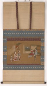 Zwei Yujo machen einen Neujahrsbesuch bei zwei anderen, 18. Jahrhundert von Kawamata Tsunemasa