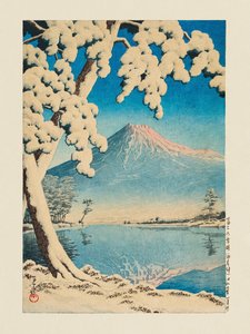Schneeklarheit am Fuji, Tagonoura (1932) von Kawase Hasui