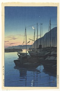 Morgen in Beppu (Reisesouvenirs, dritte Serie) von Kawase Hasui