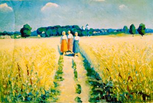 Drei Frauen auf der Straße, nach 1927 von Kazimir Severinovich Malevich