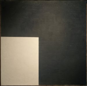 Schwarz und Weiß. Suprematistische Komposition von Kazimir Severinovich Malevich