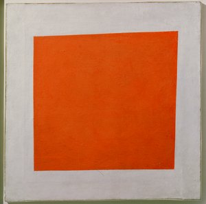 Roter Platz. Malerei Realismus eines Bauern in zwei Dimensionen von Kazimir Severinovich Malevich