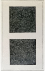 Suprematistisches Element: zwei Quadrate (Öl auf Leinwand, 20. Jahrhundert)