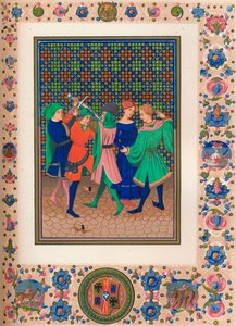 Szene aus einem illuminierten Manuskript, 15. Jahrhundert von Kellerhoven