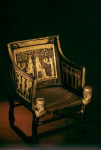 Stuhl der Prinzessin Sitamun, "Tochter des Amun" (ca. 1370 v. Chr.–unbekannt) war eine altägyptische... von Kenneth Garrett