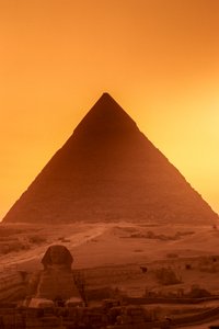 Ägyptens Altes Reich; Pyramide von Khafre und Sphinx; Gizeh; Ägypten