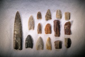 Erste Amerikaner; Clovis-Spitzen; Blackwater Draw; New Mexico; Typstätte für Clovis, 2000 (Foto)