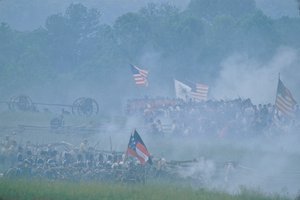 Manassas-Schlacht-Nachstellung, Bürgerkrieg, 2004 (Foto)