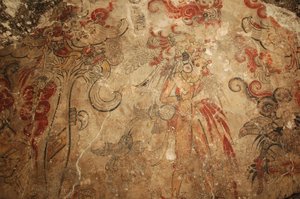 Maya; Maya-Wandmalereien; San Bartolo; Guatemala; Dr. Bill Saturno, 2002