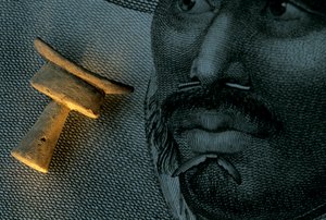 Besiedlung Amerikas; Labret Lippenpiercer; Hintergrund; Captain Cook Radierung von Eingeborenen von Kenneth Garrett