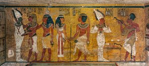 Wandmalerei im Grab von König Tutanchamun; Ägypten; Neues Reich; Tutanchamun; Tal der Könige, 2003 (Foto)