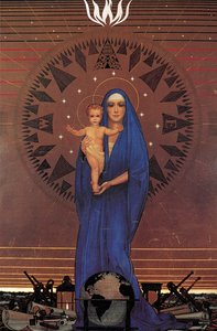 Madonna des Atlantiks, Kabinenklasse Zeichensaal, Queen Mary Ozeandampfer, ca. 1934