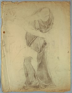 Draperiestudie für "Jakob ringt mit dem Engel"
