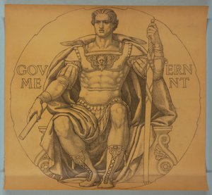 Regierung, Cartoon für Mosaik in der Rotunde des Wisconsin State Capitol von Kenyon Cox