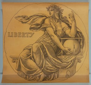 Freiheit, Cartoon für Mosaik in der Rotunde des Wisconsin State Capitol von Kenyon Cox