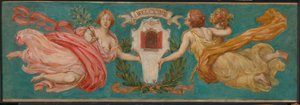 Studie für Wandgemälde im Hotel Manhattan, Frieden und Wohlstand, ca. 1901