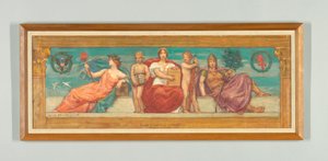 Das Gesetzesstatut, Studie für das rechte Panel von "Die Herrschaft des Gesetzes," Fries für das Berufungsgericht, New York von Kenyon Cox