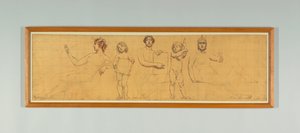 Das Gesetzesstatut, Studie für das rechte Panel von "Die Herrschaft des Gesetzes," Fries für das Berufungsgericht, New York