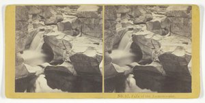 Wasserfälle des Ammonoosuc, 1855-75 von Kilburn Brothers, BW Kilburn