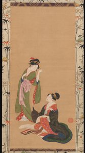 Kurtisanen parodieren Kanzan und Jittoku von Kinpusha Toyomaro