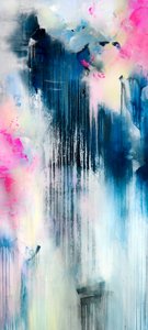 Dynamisches Blau-Pink Abstrakt