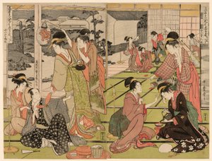 Akt Elf aus der Serie "Das Chushingura-Drama parodiert von berühmten Schönheiten"