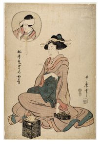 Schauspieler Segawa Roko in der Art einer Ehefrau von Kitagawa Utamaro