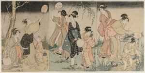 Glühwürmchen fangen von Kitagawa Utamaro