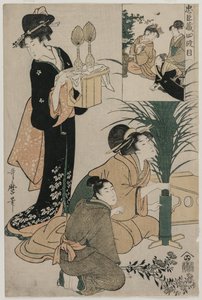 Chushingura: Akt IV des Lagerhauses der Loyalität, späte 1790er Jahre von Kitagawa Utamaro