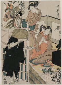 Chushingura: Akt IX des Lagerhauses der Loyalität, späte 1790er Jahre von Kitagawa Utamaro