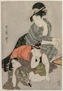 Kämme reinigen, um späte 1790er von Kitagawa Utamaro