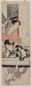 Paar in einem Boot, ca. 1799 von Kitagawa Utamaro