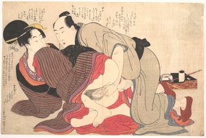 Erotischer Druck von Kitagawa Utamaro