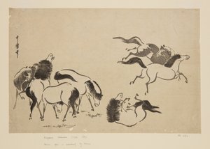 Pferde von Kitagawa Utamaro