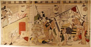 Hausputz zur Vorbereitung auf das neue Jahr von Kitagawa Utamaro