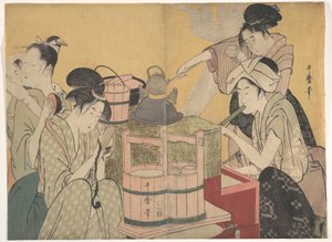 Küchenszene von Kitagawa Utamaro