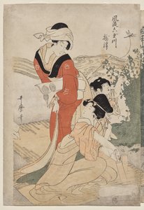 Provinz Musashi aus der Serie Modische sechs Juwelenflüsse (Furyu Mu Tamagawa)