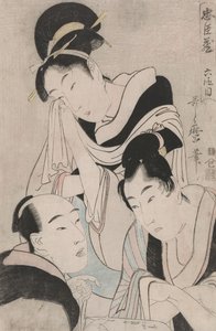 O-Karu, Kanpei und Hara Goemon: Siebenundvierzig Ronin Akt VI von Kitagawa Utamaro