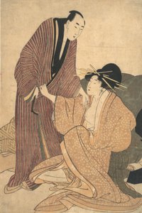 Trennung von Liebenden: Kurtisane und ihr Liebhaber, ca. 1800