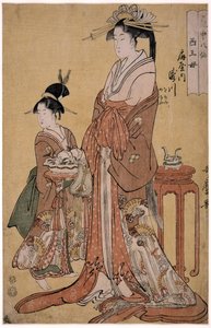 Takigawa von den Ogiya Acht, aus der Serie Unsterbliche in der Kunst der Liebe von Kitagawa Utamaro
