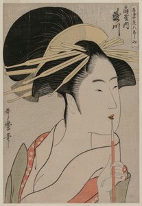 Takigawa vom Ōgiya aus der Serie Eine Auswahl östlicher Schönheiten