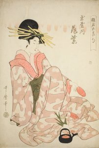 Die Kurtisane Hanamurasaki vom Tamaya, aus der Serie "Kurtisanen der fünf Feste (Yukun gosekku)"