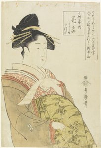 Die Kurtisane Hanao_gi des O_giya Hauses, ca. 1793-1794 von Kitagawa Utamaro