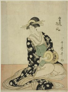 Die Kurtisane Matsukaze von Matsubaya, aus einer unbetitelten Serie von Kurtisanen von Matsubaya als fünf Musiker