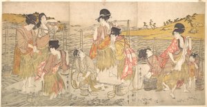Der Tanz der Strandmädchen von Kitagawa Utamaro