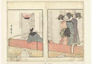 Theaterloge (Ein Blick hinter die Kulissen der Schauspieler) von Kitagawa Utamaro