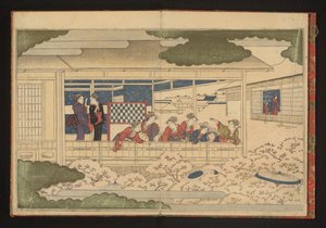 Parade auf der Hauptstraße, Nakanochō, im Vergnügungsviertel Yoshiwara von Kitagawa Utamaro